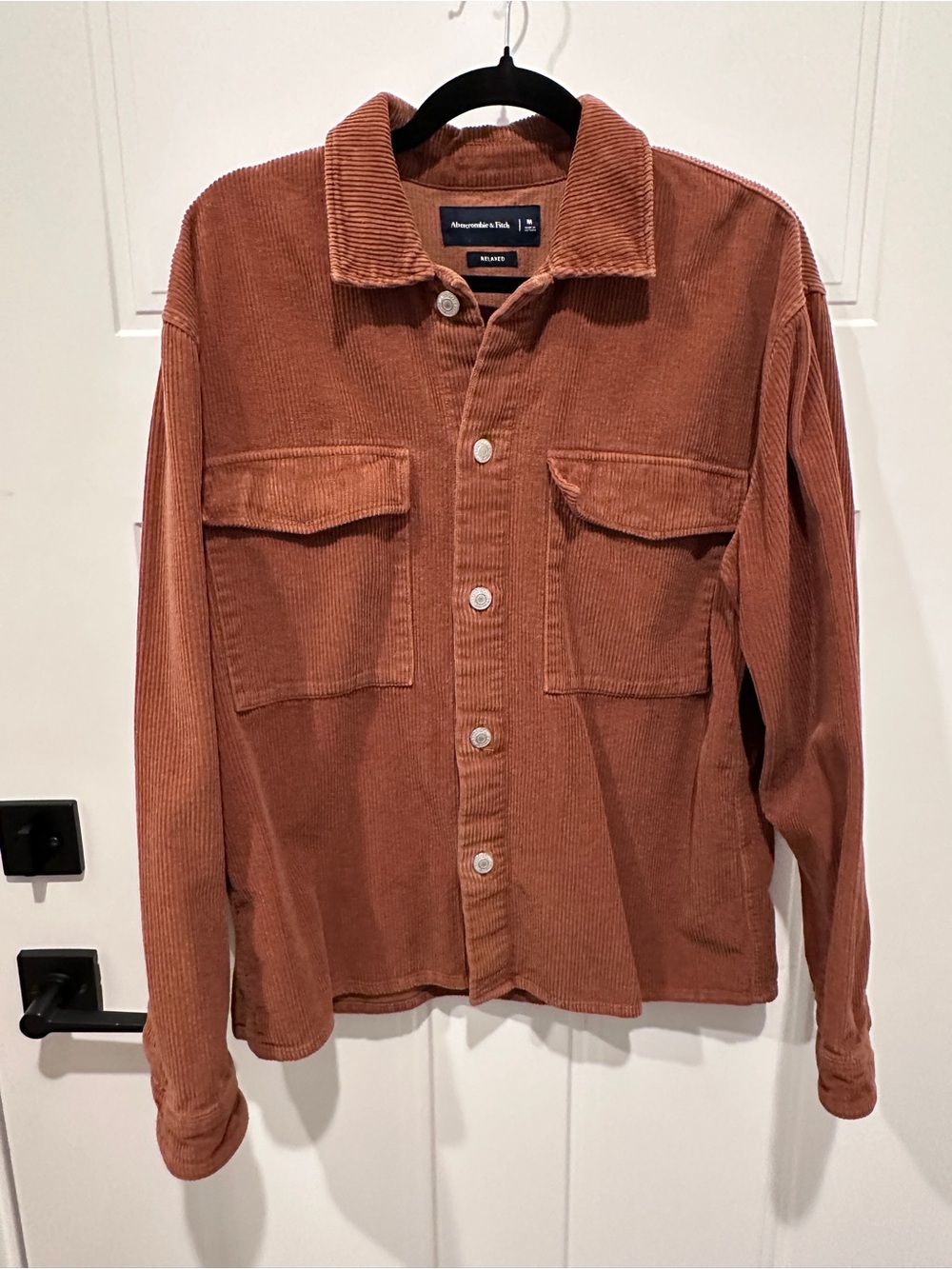 Abercrombie & Fitch Copper Brown Corduroy Shirt Jacket